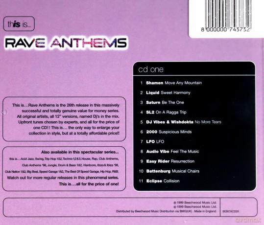 Rave Anthems Vol. 1 [CD]