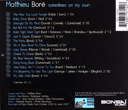 Matthieu Bore: Sometimes on My Own [CD]