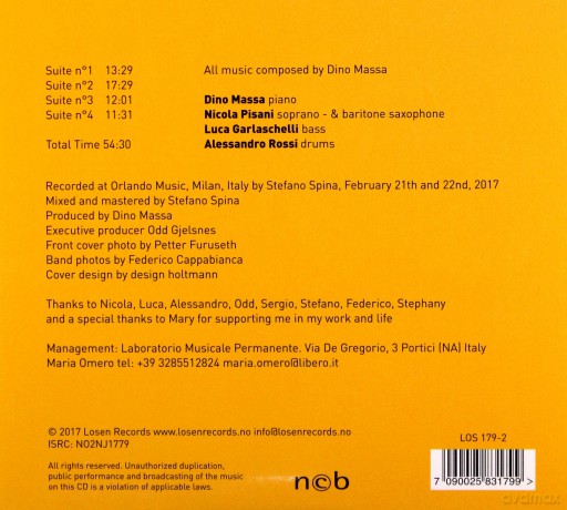 Dino Massa: Suite Pour Le Piano for Jazz Quartet [CD]