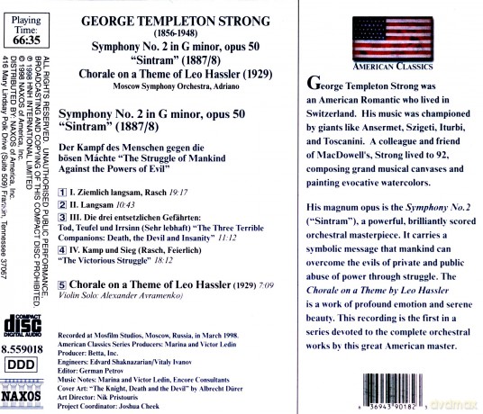 G.T. Strong: Symphony 2 in G Minor Op 50 Sintram [CD]