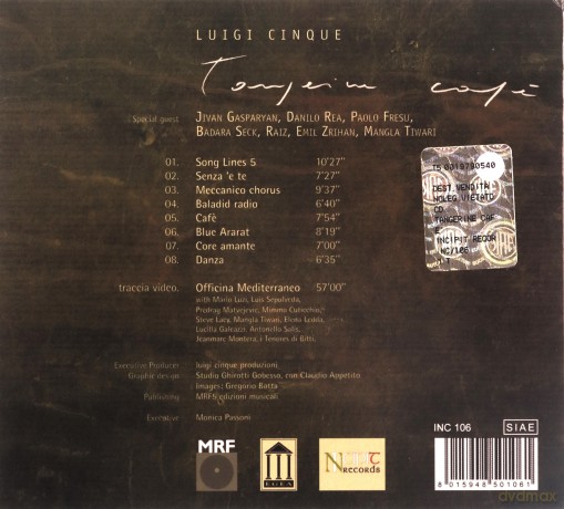 Luigi Cinque: Tangerine Cafe [CD]