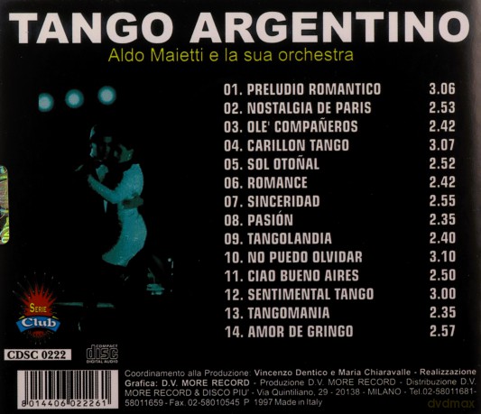 Aldo Maietti: Tango Argentino V. 1 [CD]