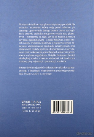 Jak Pisać Prace Pisemne - Murray Morison [KSIĄŻKA]
