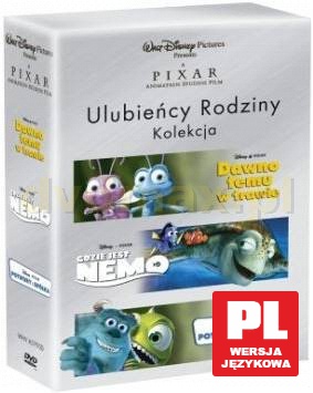 Kolekcja Pixar: Gdzie jest Nemo? / Dawno temu w trawie / Potwory i spółka BOX [4DVD]