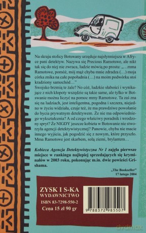 Kobieca Agencja Detektywistyczna Nr 1 - Alexander McCall Smith [KSIĄŻKA]
