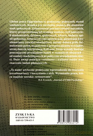 Kwestionariusze, Wywiady, Pomiary II - A.N.Openhaim  [KSIĄŻKA]