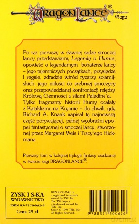 Legenda O Humie I - R.A. Knaak [KSIĄŻKA]