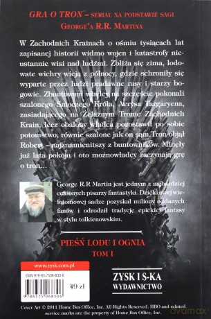 Gra o Tron - George R.R. Martin (okładka filmowa) [KSIĄŻKA]
