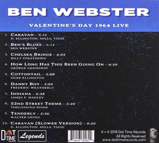 Ben Webster: Valentine's Day 1964,Live! [CD]