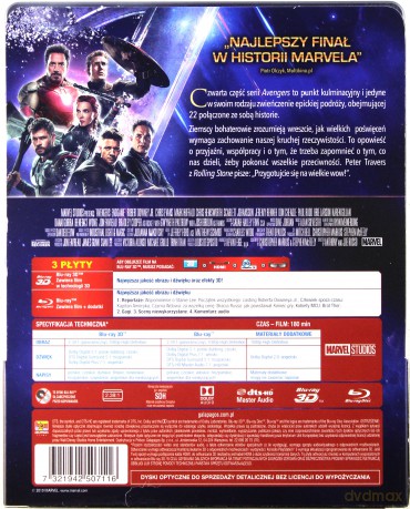 Avengers: Koniec gry (steelbook) [Blu-Ray 3D]+[2xBlu-Ray]