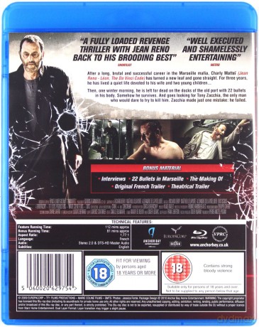 22 Bullets (22 kule) [Blu-Ray]