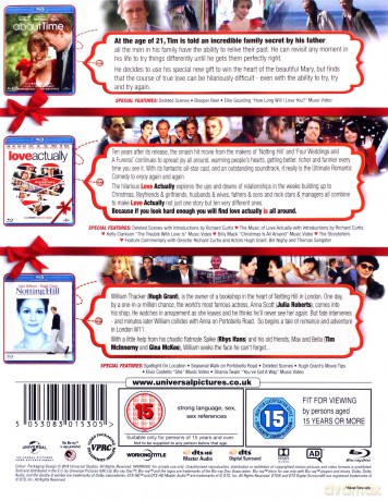About Time | Love Actually | Notting Hill (Czas na miłość | To właśnie miłość | Notting Hill) [3xBlu-Ray]