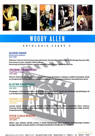 Woody Allen Antologia 2: Słodki drań / Drobne cwaniaczki / Klątwa skorpiona / Koniec z Hollywood / Życie i cała reszta [BOX] [5DVD]