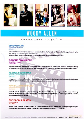 Woody Allen Antologia 2: Słodki drań / Drobne cwaniaczki / Klątwa skorpiona / Koniec z Hollywood / Życie i cała reszta [BOX] [5DVD]