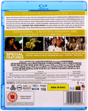 Crouching Tiger Hidden Dragon [Blu-Ray]