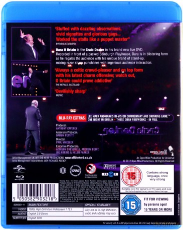 Dara O'Briain - Craic Dealer - Live [Blu-Ray]