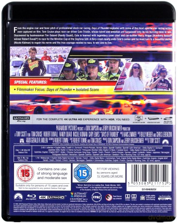 Days of Thunder (Szybki jak błyskawica) [Blu-Ray 4K]+[Blu-Ray]