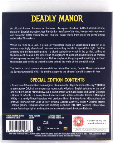 Deadly Manor [Blu-Ray]