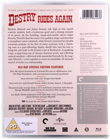 Destry Rides Again (Criterion Collection) (Destry znowu w siodle (Kolekcja krytyków)) [Blu-Ray]