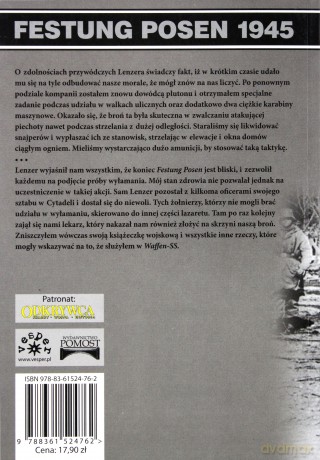 Festung Posen Moja Służba w Grupie Bojowej "Lenzer" - Fritz Elsasser[KSIĄŻKA]