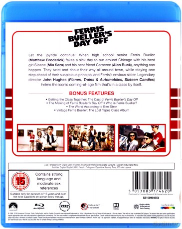 Ferris Bueller's Day Off (Wolny dzień Ferrisa Buellera) [Blu-Ray]