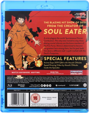 Fire Force: Season 1 Part 1 Episodes 1-12 [2xBlu-Ray]