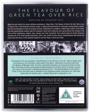 Flavour of Green Tea Over Rice (Smak ryżu z zieloną herbatą) [Blu-Ray]+[DVD]