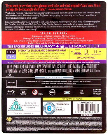 Grand Hotel (steelbook) (Ludzie w hotelu) [Blu-Ray]