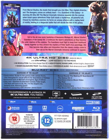Guardians Of The Galaxy / Gardians Of The Galaxy Volume 2 (Strażnicy Galaktyki / Strażnicy Galaktyki vol. 2) [Blu-Ray 4K]+[Blu-Ray]