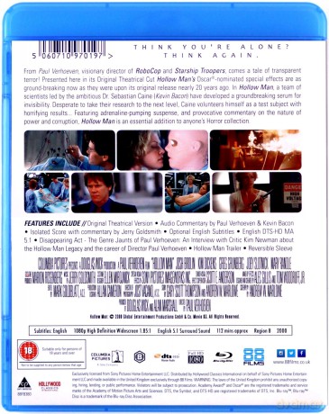 Hollow Man (Człowiek widmo) [Blu-Ray]