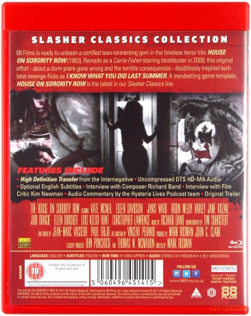 House On Sorority Row (Dom pani Slater) [Blu-Ray]