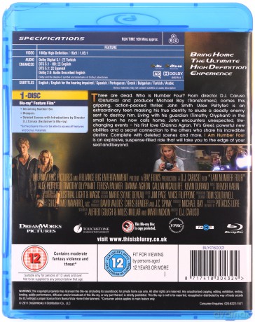 I Am Number Four (Jestem numerem cztery) [Blu-Ray]