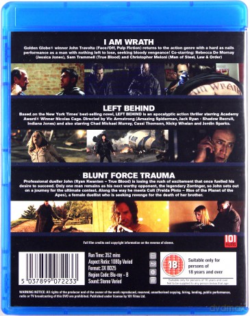 I Am Wrath / Left Behind / Blunt Force Trauma (Jestem zemstą / Czasy ostateczne: Pozostawieni / Blunt Force Trauma) [3xBlu-Ray]