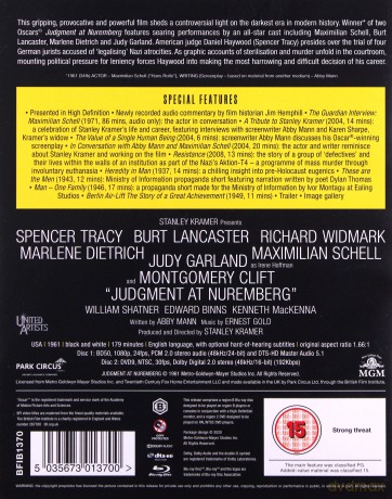 Judgment at Nuremberg (Wyrok w Norymberdze) [Blu-Ray]+[DVD]