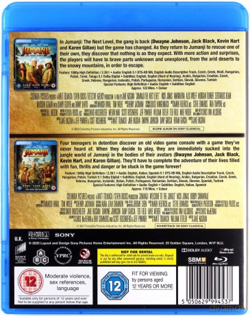 Jumanji: Następny poziom / Jumanji: Przygoda w dżungli [2xBlu-Ray]