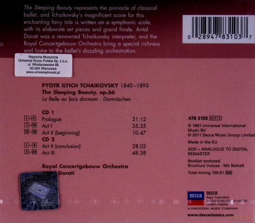 Antal Dorati: Tchaikovsky:The Sleeping Beauty (Ballet Edition) [2CD]
