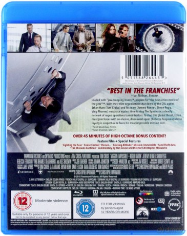 Mission Impossible 5 - Rogue Nation [Blu-Ray]