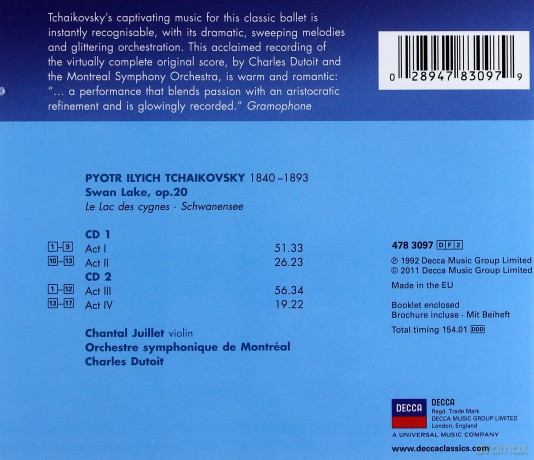 Charles Dutoit: Tchaikovsky:Swan Lake (Ballet Edition) [2CD]