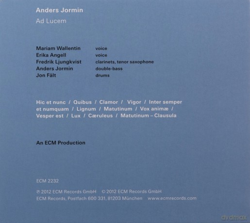 Anders Jormin: Ad Lucem [CD]