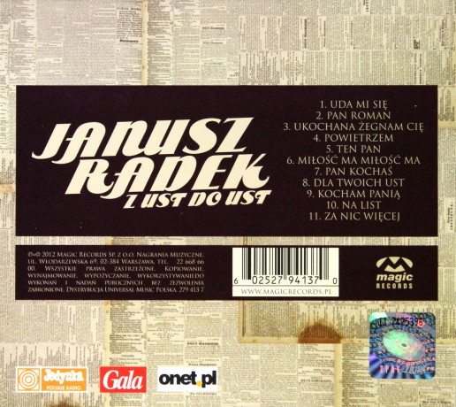 Janusz Radek: Z ust do ust (digipack) [CD]