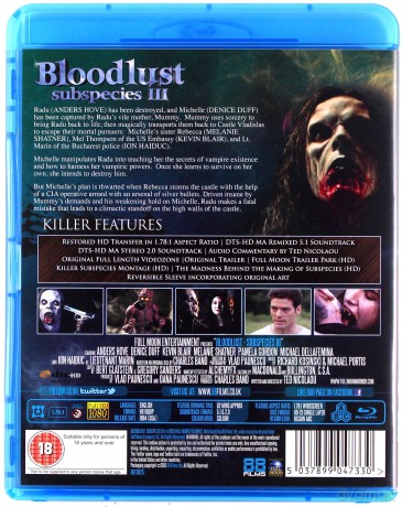 Subspecies III - Bloodlust (Podgatunek: Żądza krwi) [Blu-Ray]