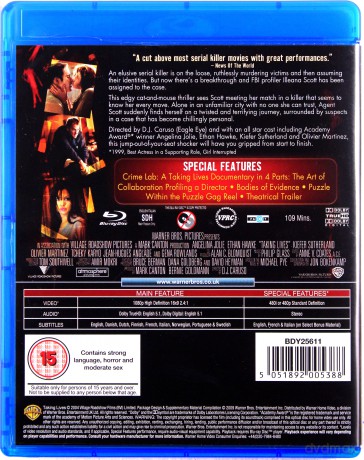 Taking Lives (Złodziej życia) [Blu-Ray]