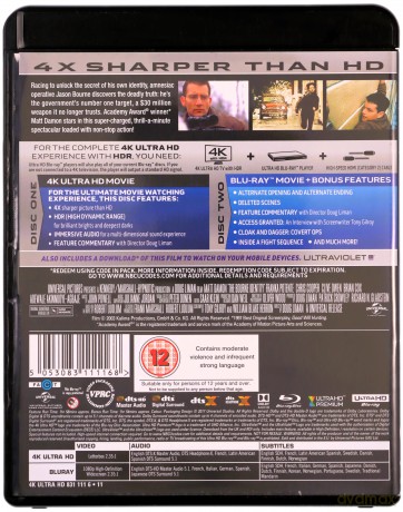 Tożsamość Bourne'a [Blu-Ray 4K]+[Blu-Ray]