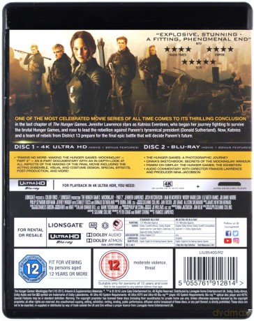 The Hunger Games 1-4 [Blu-Ray 4K]+[Blu-Ray]