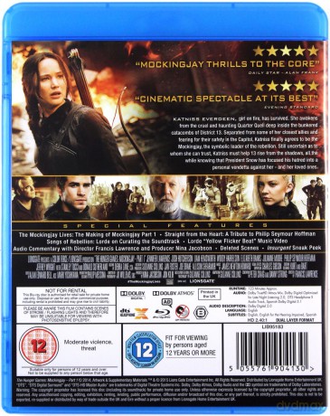 The Hunger Games Mockingjay Part 1 (Igrzyska śmierci. Kosogłos. Część 1) [Blu-Ray]