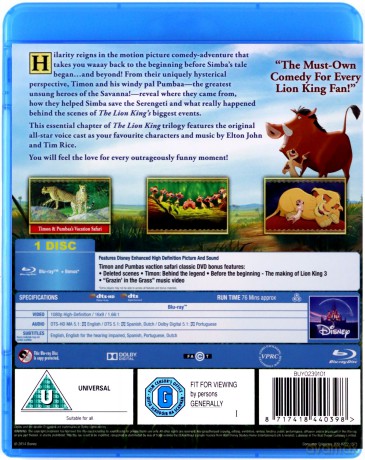 The Lion King 3 - Hakuna Matata (Król lew III: Hakuna matata) [Blu-Ray]
