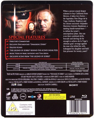 The Mask Of Zorro (steelbook) (Maska Zorro) [Blu-Ray]