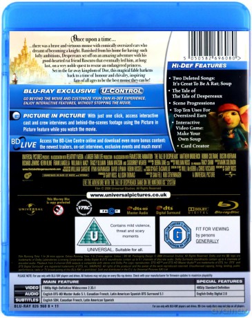 The Tale of Despereaux (Dzielny Despero) [Blu-Ray]