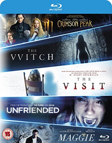 Czarownica: Bajka ludowa z Nowej Anglii / Crimson Peak / Maggie / The Visit / Śmierć z komputera [5xBlu-Ray]