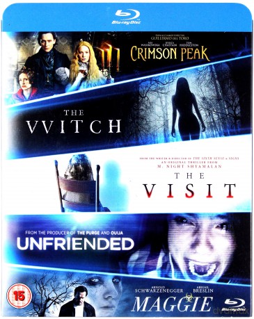 Czarownica: Bajka ludowa z Nowej Anglii / Crimson Peak / Maggie / The Visit / Śmierć z komputera [5xBlu-Ray]